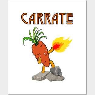 Karate carrot funny Posters and Art